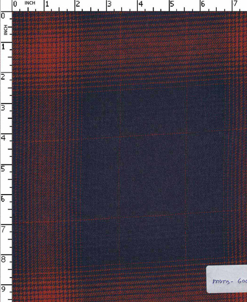 100% Cotton Yarn Dyed Twill Ombre Checks Navy/Orange Brushed 20S Ctn X 20S Ctn - 60 X 58 Gsm-150 Vee-20132-1-Ca