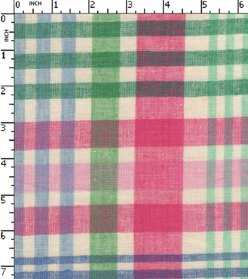 Cotton Linen Yarn Dyed Plain Handkerchief Check