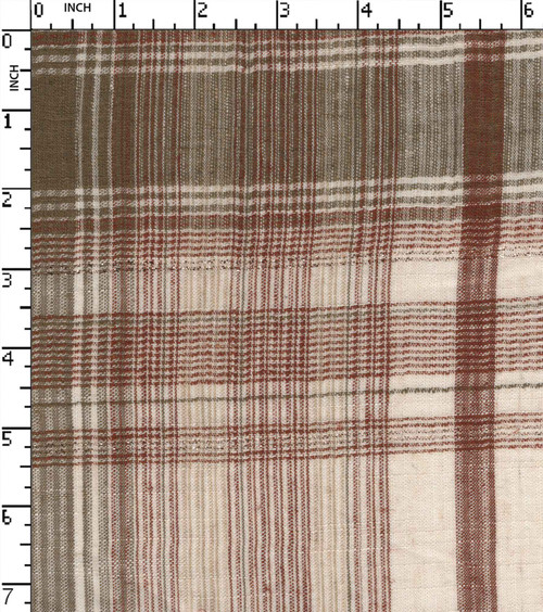 Linen Viscose Yarn Dyed Dobby Big Check