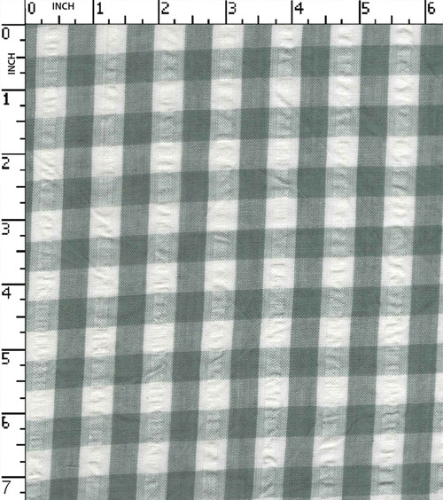 100% Cotton Yarn Dyed Seersucker Mini Check