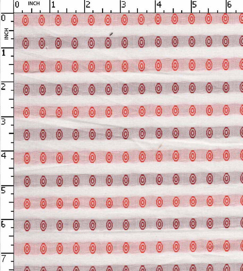 100% Cotton Yarn Dyed Dobby Dobby Red/Orange/White  40 Ctnx40Ctn+20Ctn-106X76 Gsm-143 Vee-40204-1-18Aa