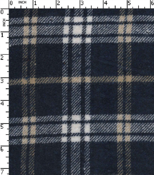 Cotton Poly Recycled Yarn Dyed Twill Big Check