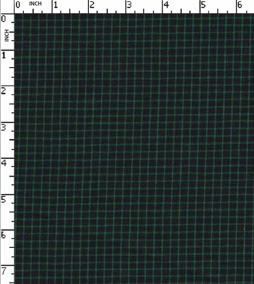 75% Cotton 25% Linen Yarn Dyed Plain Graph Checks Green/Black  20 Ctnx40Lee+20Ctn-52X48 Gsm-138 Vee-200402-5-18Aa