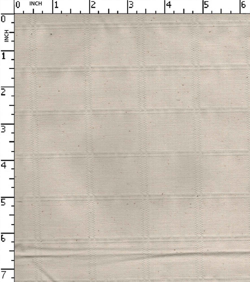 97% Cotton 3% Lycra Greige Dobby Medium Twill  Check