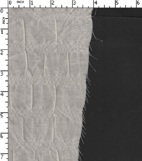 97% Cotton 3% Lycra Greige Crinkle Horizontal Stripe