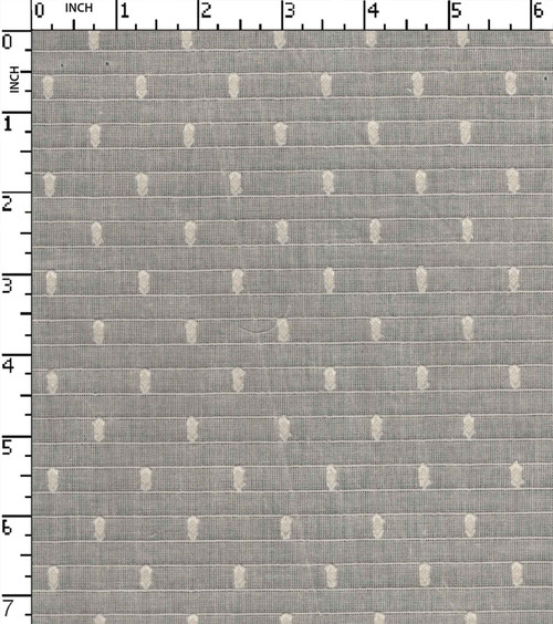 100% Cotton Greige Dobby Pin Horizontal Stripe With Butta