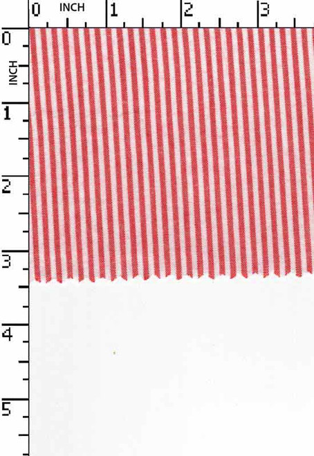 100% Cotton Yarn Dyed Plain Ticking Stripe Red/White   Gsm-115 Ce-2716-Ca