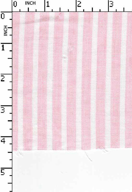 100% Cotton Yarn Dyed Plain Candy Stripe Pink/White   Gsm-125 Ce-5940-Ca