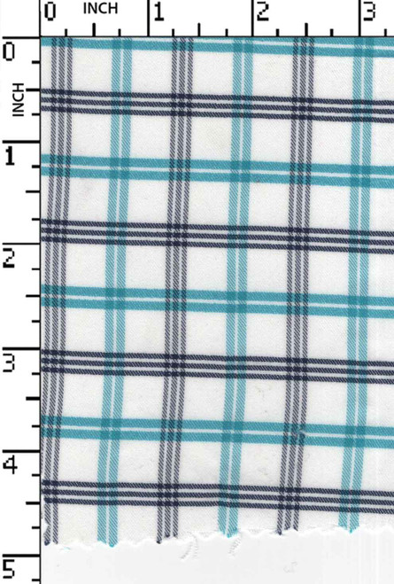 97% Cotton 3% Lycra Yarn Dyed Twill Small Check