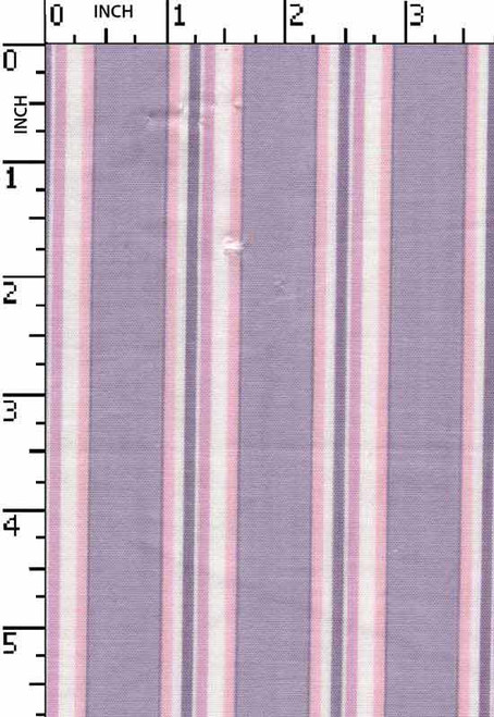 100% Cotton Yarn Dyed Plain Balanced Stripe Purple/Pink/White   Gsm-103 Ce-5783-Ca