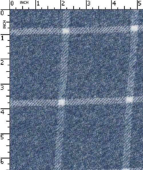 100% Cotton Yarn Dyed Twill Flannel Check Blue/White Brushed  Gsm-217 Gem-7616-Ca