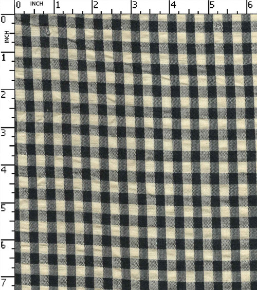 100% Cotton Yarn Dyed Seersucker 6Mm Gingham Check
