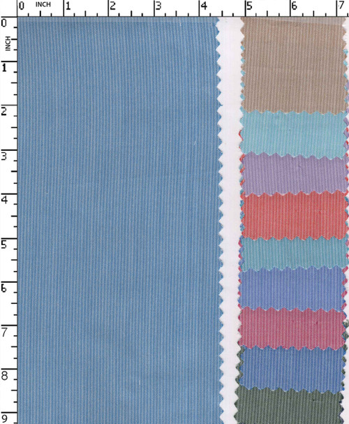 80% Poly 20% Cotton Yarn Dyed Dobby Pin Stripe