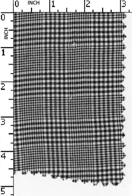 100% Rayon Yarn Dyed Houndstooth Glen Check Black/White
