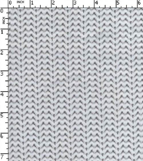 100% Polyester Bleached Knitted Zig Zag