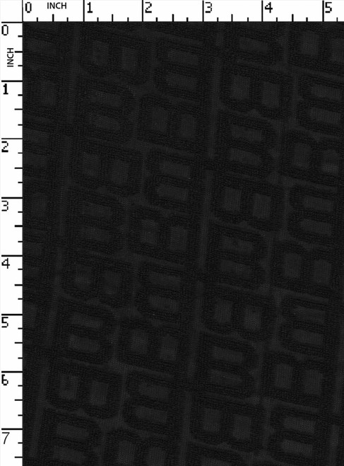 100% Polyester Solid Dyed Jacqurad Alphabets