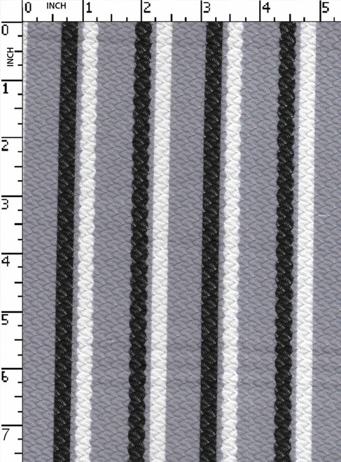 100% Polyester Printed Knitted Thin Thick Stripe