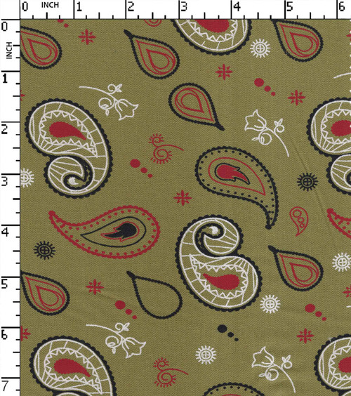 100% Rayon Printed Plain Paisley