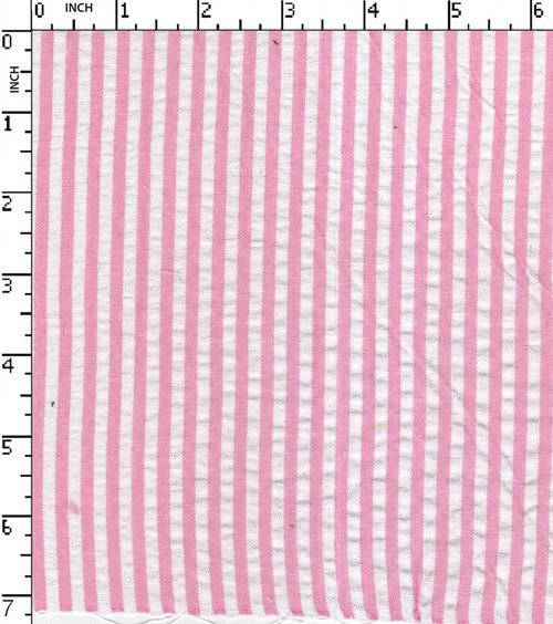 Cotton Poly Yarn Dyed Seersucker 5Mm Stripe