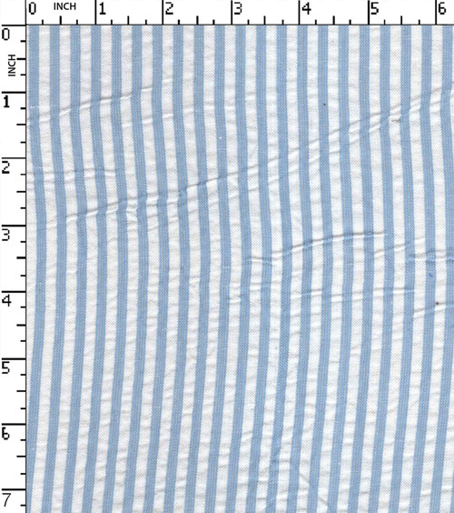 Cotton Poly Yarn Dyed Seersucker 5Mm Stripe