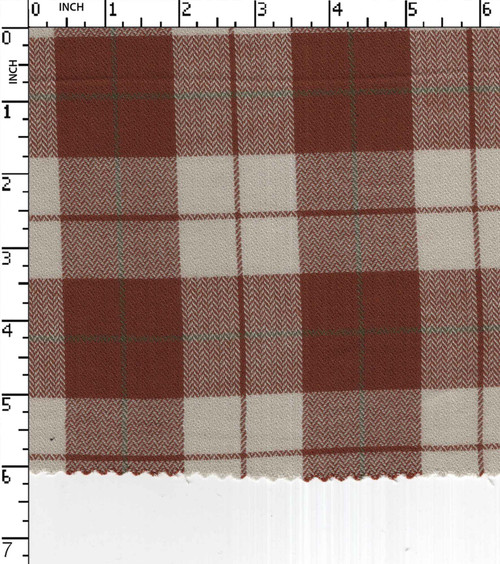 100% Cotton Yarn Dyed Herringbone Big Check