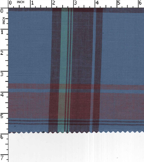 100% Cotton Yarn Dyed Plain Big Check