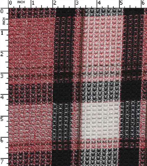100% Cotton Yarn Dyed Waffle Big Check