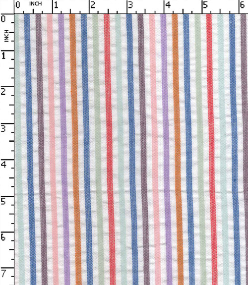 100%Cotton Yarn Dyed Seersucker 4Mm Stripe