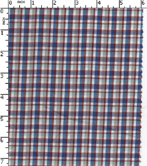 Poly Cotton Yarn Dyed Plain Small Check