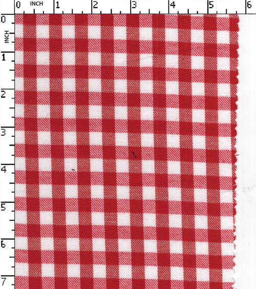 Poly Cotton Yarn Dyed Twill 7Mm Gingham Check