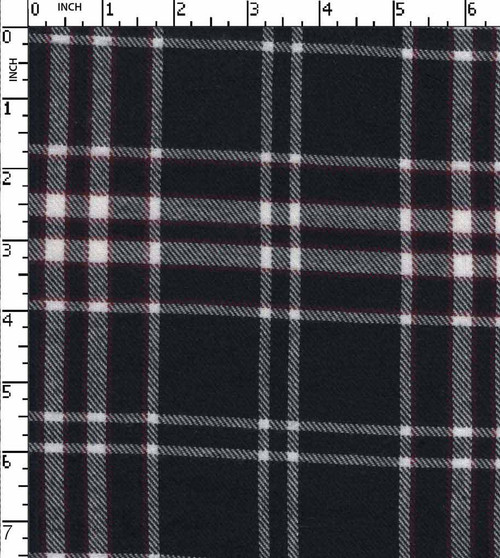 100% Cotton Yarn Dyed Twill Flannel Checks Navy/White/Maroon Brushed  Gsm-131 Mcc-14-Da