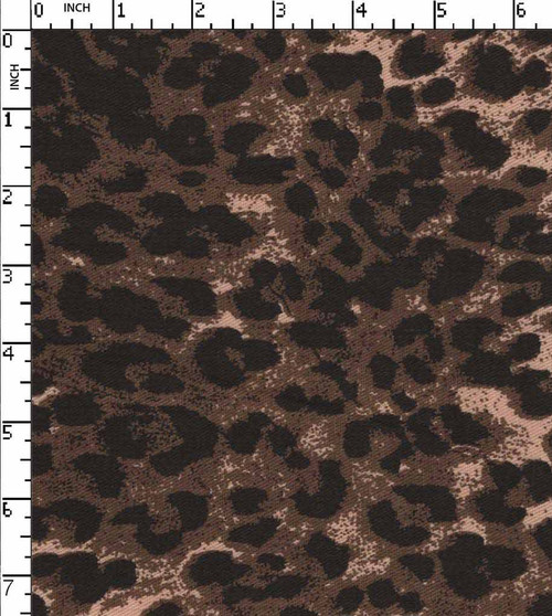 100% Cotton Printed Twill Leopard Print Brown/Beige   Gsm-180 Mcc-32-Da