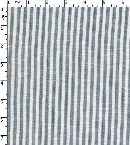 100% Cotton Yarn Dyed Plain Candy Stripe White/Grey Chambray  Gsm-84 Mcc-39-Da