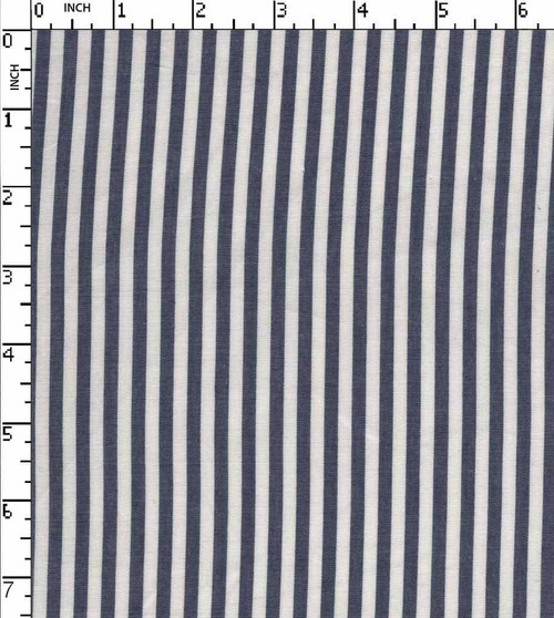 100% Cotton Yarn Dyed Plain Candy Stripe Blue/White Peached  Gsm-114 Mcc-54-Da