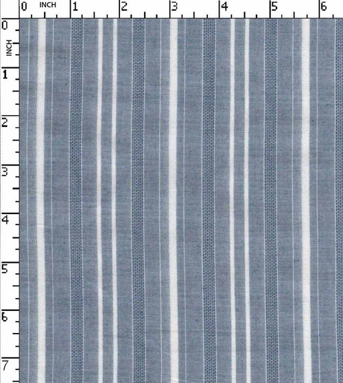 100% Cotton Yarn Dyed Dobby Pencil Stripe Blue/White   Gsm-116 Mcc-59-Da