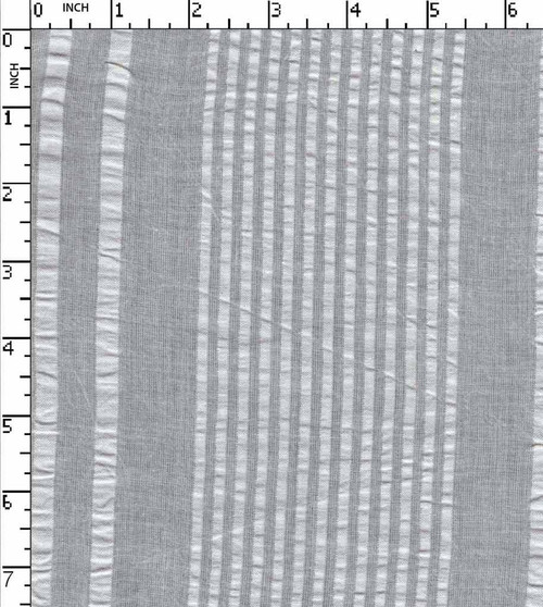 100% Cotton Yarn Dyed Plain Unbalanced Stripe White Seersucker  Gsm-88 Mcc-71-Da