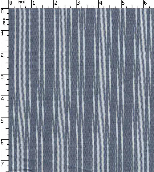 100% Cotton Yarn Dyed Plain Pencil Stripe Blue/White Chambray  Gsm-106 Mcc-78-Da