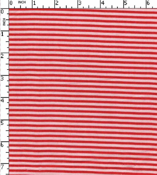 100% Cotton Printed Plain Horizontal Stripe Red/White   Gsm-77 Mcc-81-Da
