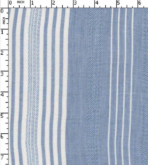 100% Cotton Yarn Dyed Plain Barcode Stripe Blue/White   Gsm-127 Mcc-105-Da