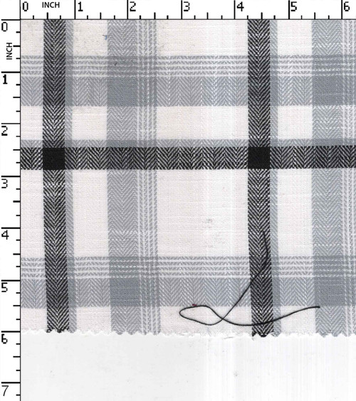 100% Cotton Yarn Dyed Herringbone Big Check