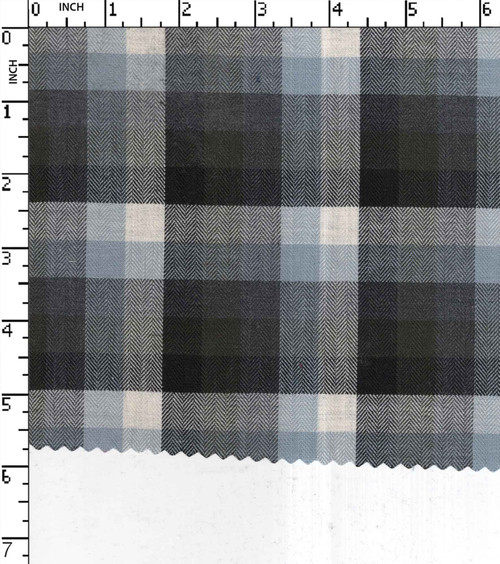 100% Cotton Yarn Dyed Herringbone Small Check