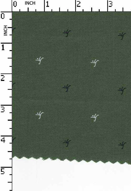 100% Cotton Printed 2/2 Matty Conversational Print Green/White/Navy   Gsm-138 Msm-Ms12-3132-4-Da