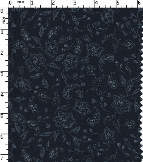 100% Cotton Printed Satin Flower With Leaf And Paisely