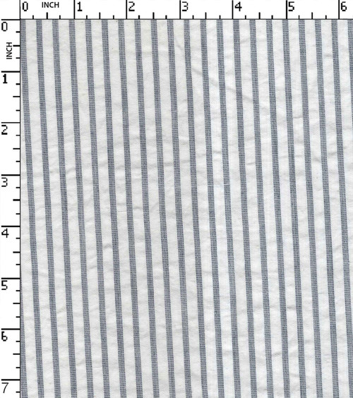 100% Cotton Yarn Dyed Seersucker 3Mm Stripe