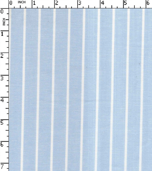 100% Cotton Yarn Dyed Oxford Chambray With 3Mm Stripe