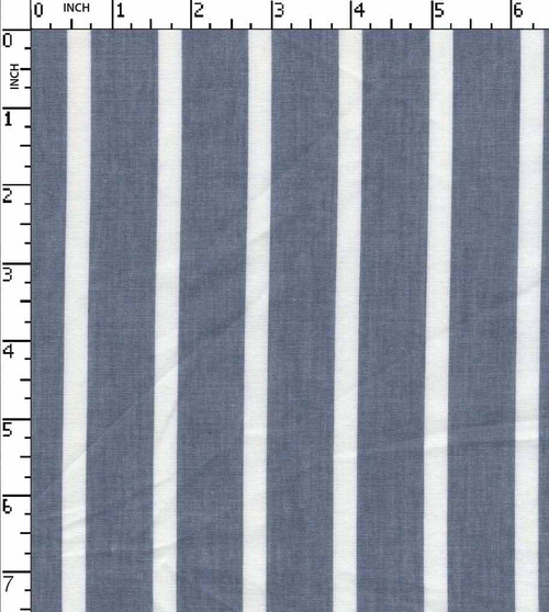 100% Cotton Yarn Dyed Plain Candy Stripe Blue/White Chambray  Gsm-94 Wid-122-Da