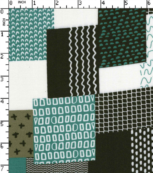 100% Rayon Printed Plain Patch Work