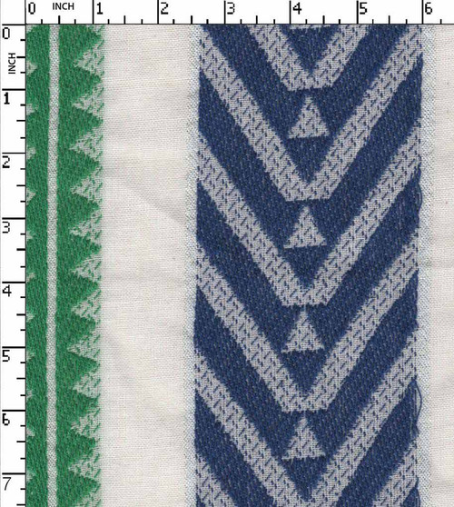 100% Cotton Yarn Dyed Jacquard Jacquard Stripe Green/Blue/White   Gsm-226 Wid-160-Da