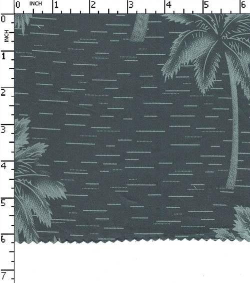 97% Cotton 3% Lycra Printed Satin Palm Tree With Broken Line