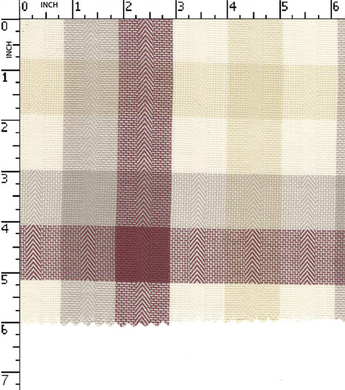 100% Cotton Yarn Dyed Herringbone Bone Medium Check